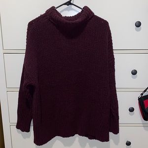 Aerie Plum Turtle Neck Sweater
